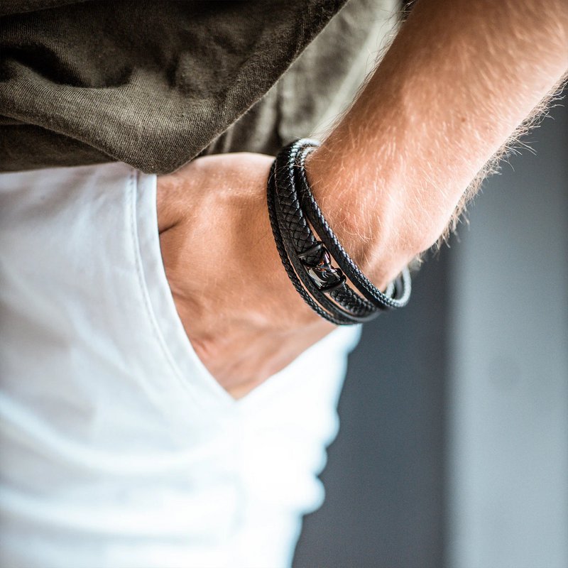 Læderarmbånd "Flake"