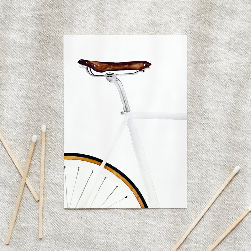 Ansichtkaart - Witte Racer