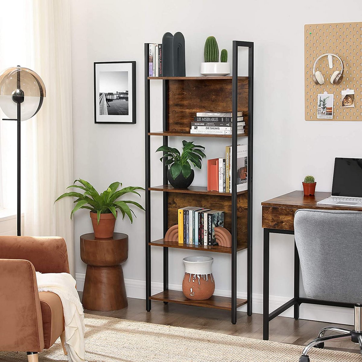 Industrial bookcase Venna