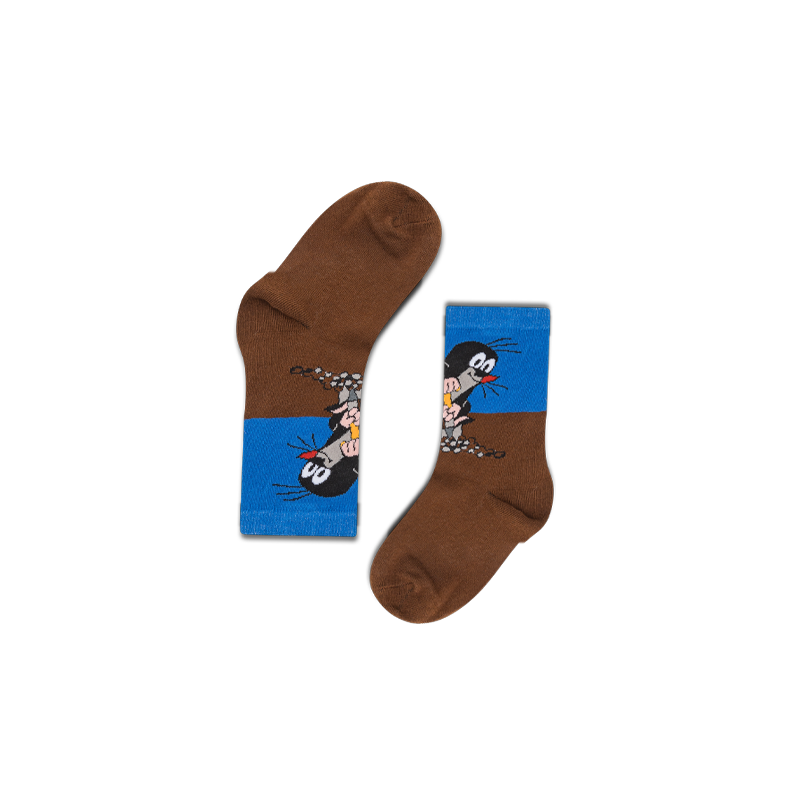 koaa – La petite taupe « Am Graben » – Chaussettes bleu/marron