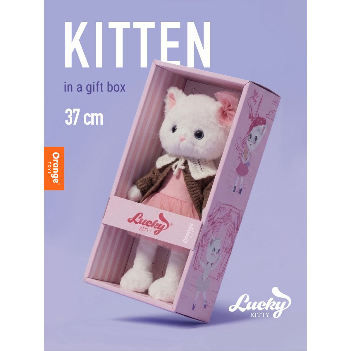 Blødt legetøj, Lucky Kitty, Lucky Sophie: Hyggeaften 38 cm
