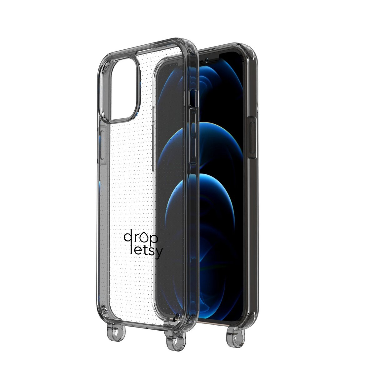 Etui na telefon iPhone 12 Series SZARE przezroczyste