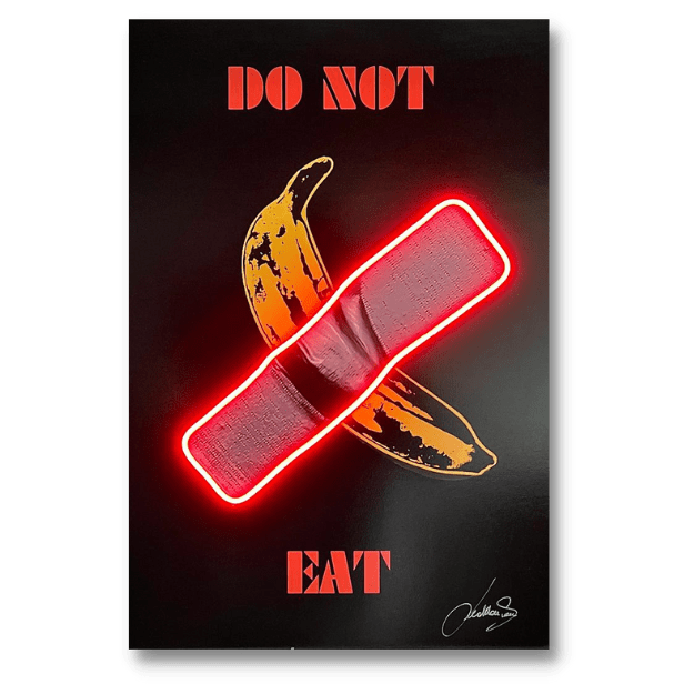 No comas este plátano V.2 | Arte de pared LED