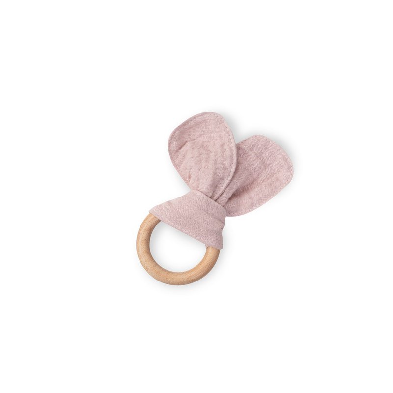 ENSEMBLE DOUDOU + BANDANA + ANNEAU DE DENTITION - MOD. OSO - ROSE FONCÉ