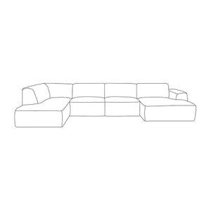 Hazer Sofá Verona - Toro Natural 30 - Tejido - Sofá U Izquierdo 380 x 78 x 222 cm