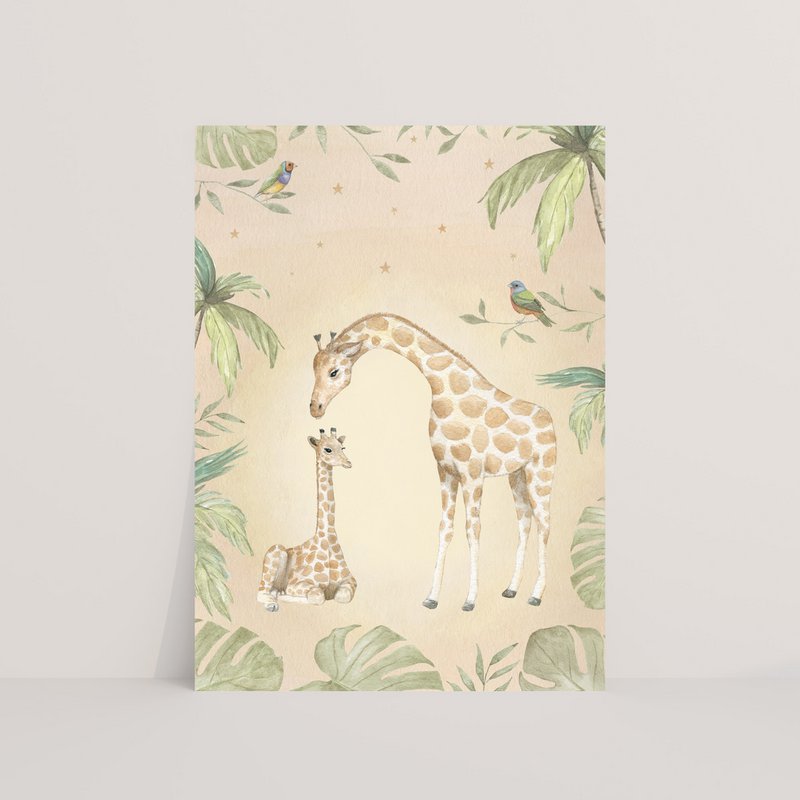 Postkort tropiske giraffer