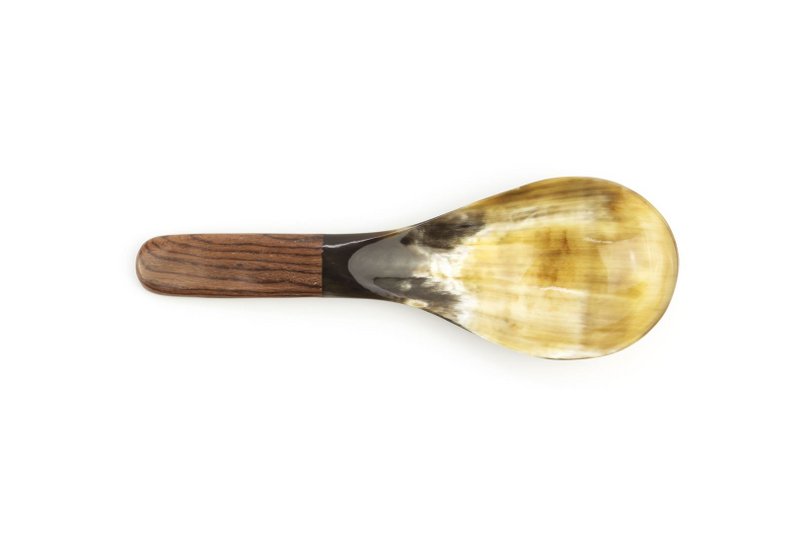Cuillère à riz en corne avec manche en palissandre