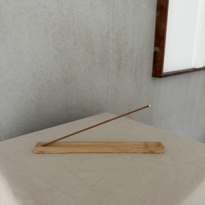 Incense holder - bamboo - 22.8 x 2.1 cm