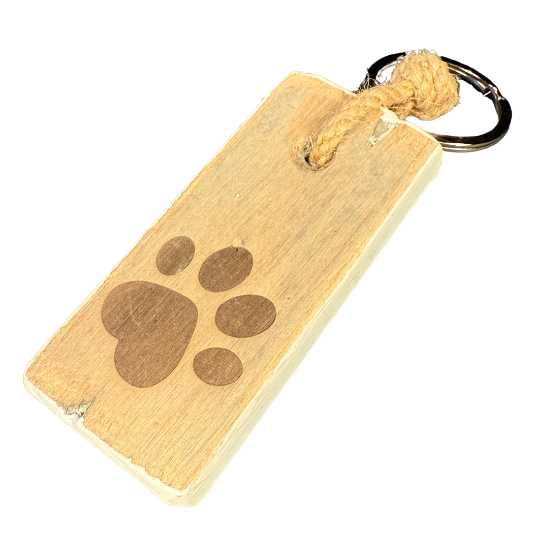 keyhanger old dutch flat DOG PAW PRINT
