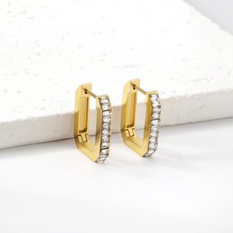 ELETTRA - Geometric earring in gold-plated steel