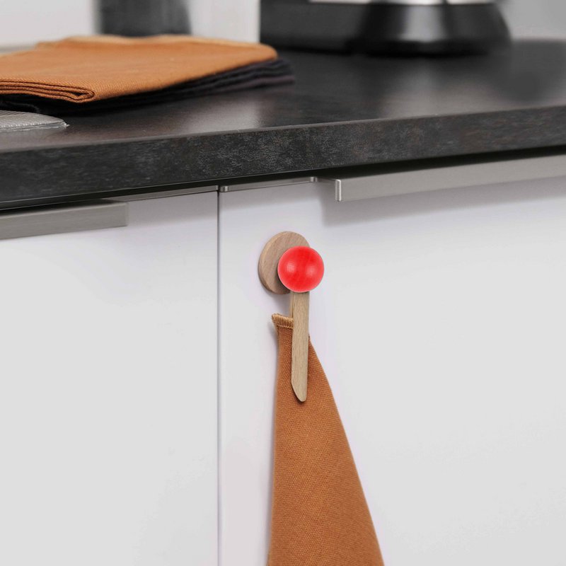 Clip magnetica in legno "Pinch me" per appendere strofinacci - 4 colori