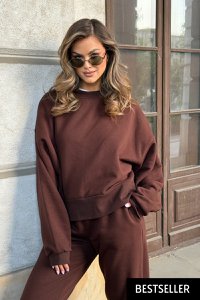 Dress sweatshirt chocolate brown