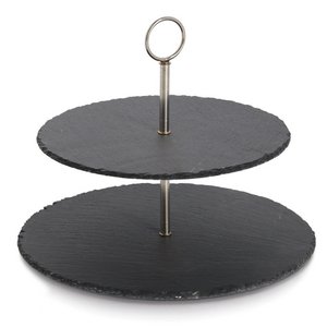 Etagere, Schiefer/Metall