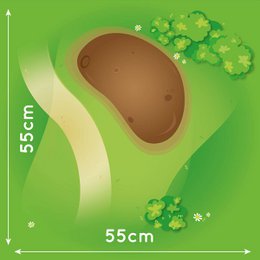 Tapis de jeu - paysage herbeux avec de la boue