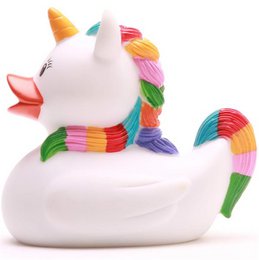 Unicorn rubber duck - white - rubber duck