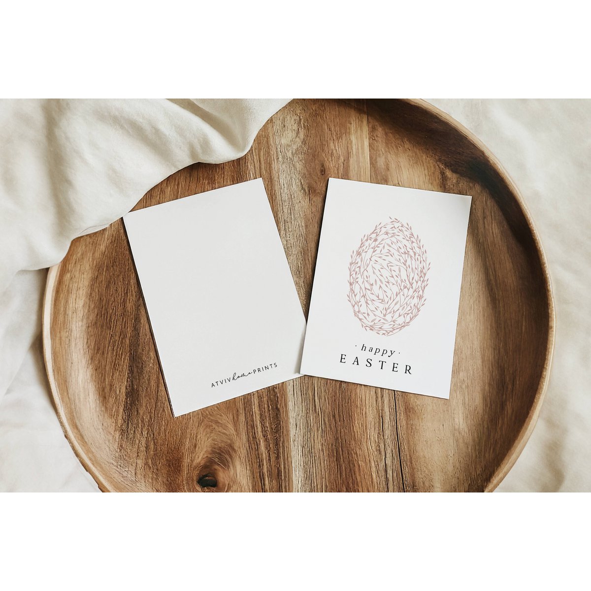 Tarjeta de Pascua - huevo de Pascua floral rosa, postal Feliz Pascua, tarjeta A6