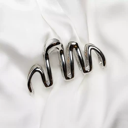 Luxe Metalen Haarklem Wave Zilver