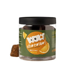Kandiserede appelsinskal chokoladetrøfler gavekrukke 130g | Citrus chokolade