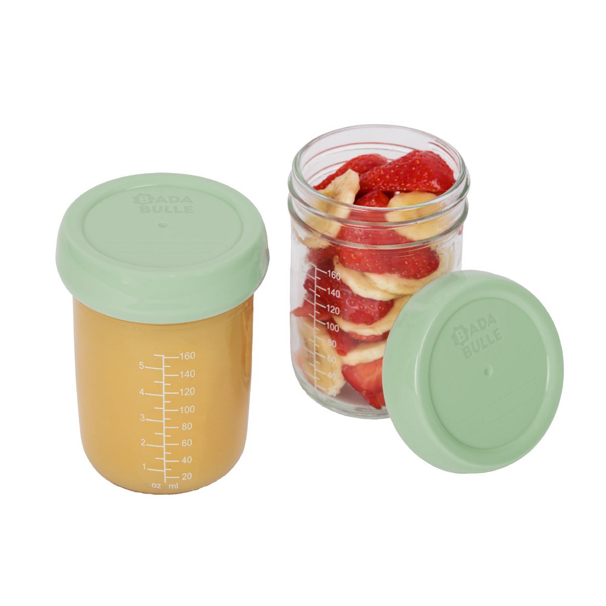 Badabowls glazen potjes voor baby Badabulle
