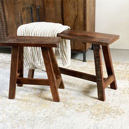 Factory wooden bench - 85x20x50 cm