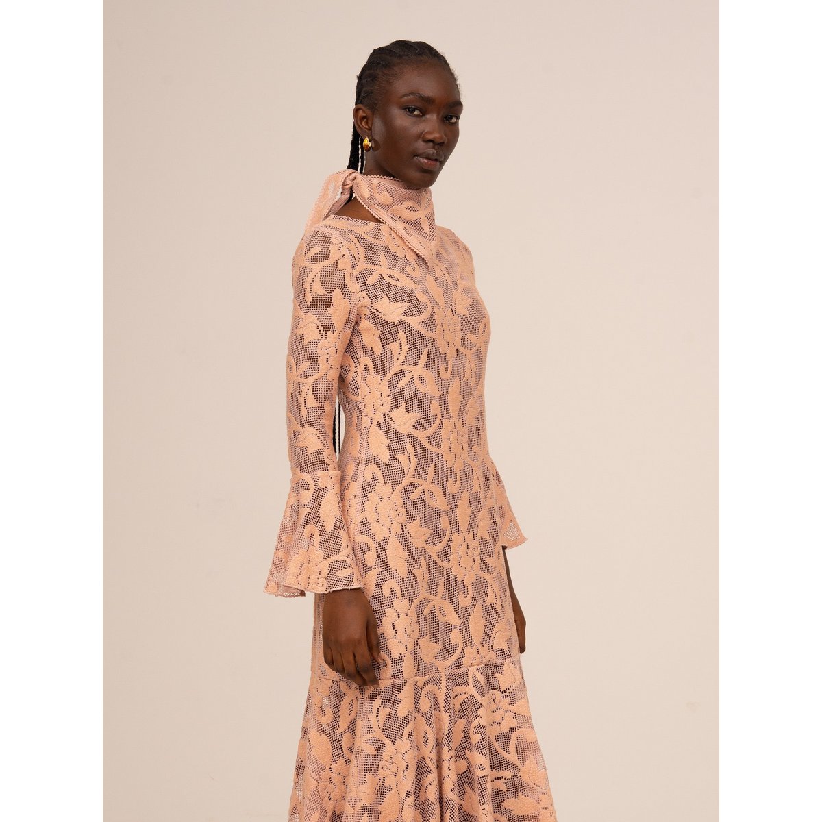 Foulard brodé Jester rose