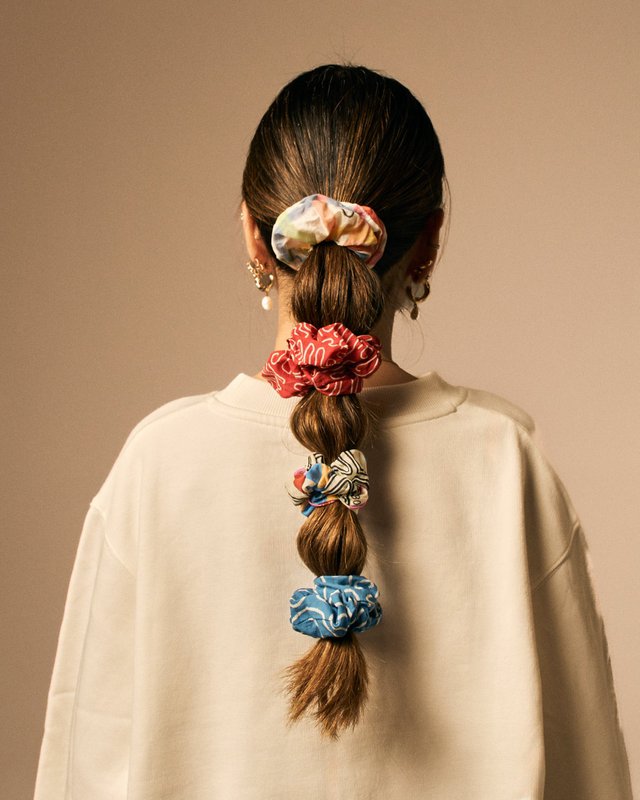 Block Print Scrunchie
