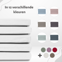 100% Bomuld Satin Fitting Sheet - Mørkeblå