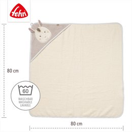 Badhanddoek lama met capuchon