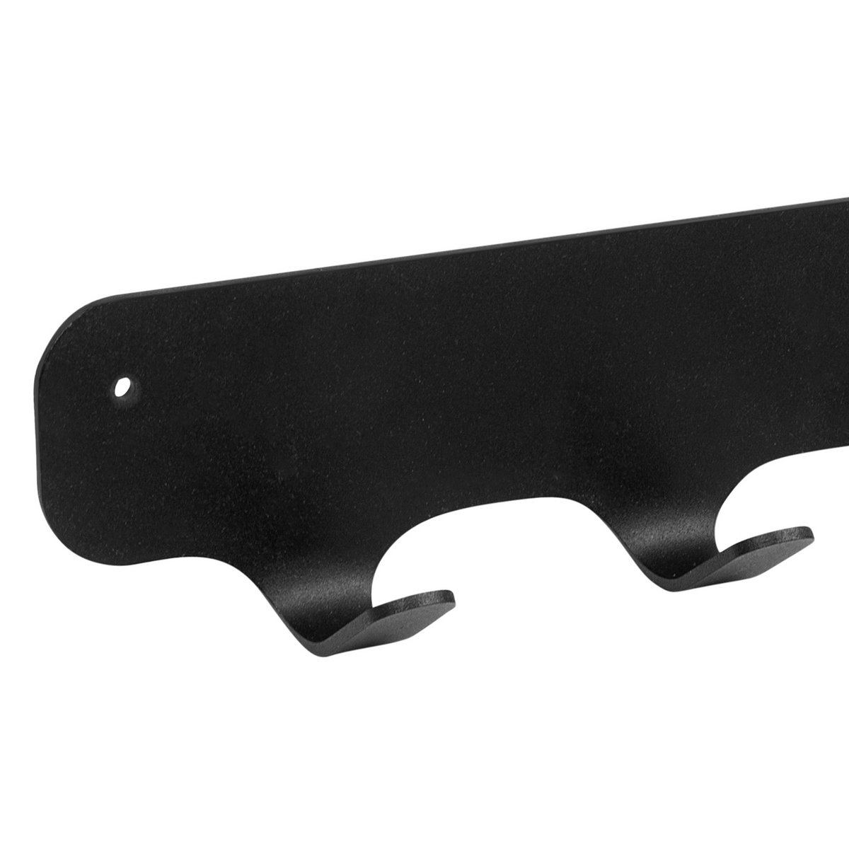 Gorillz Rounded Four Industrial Wall Coat Rack 4 Perchero Ganchos - Negro