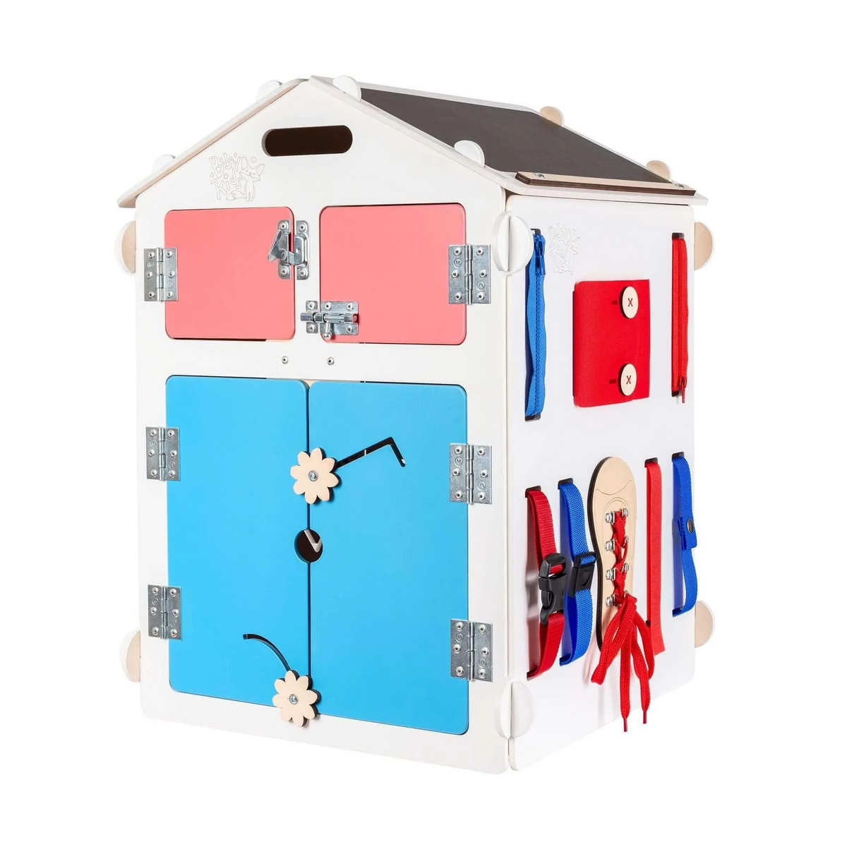 Set - BusyBoard huisje wit en creatieve kubus