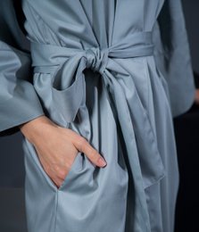 Bademantel Kimono Solid Grey