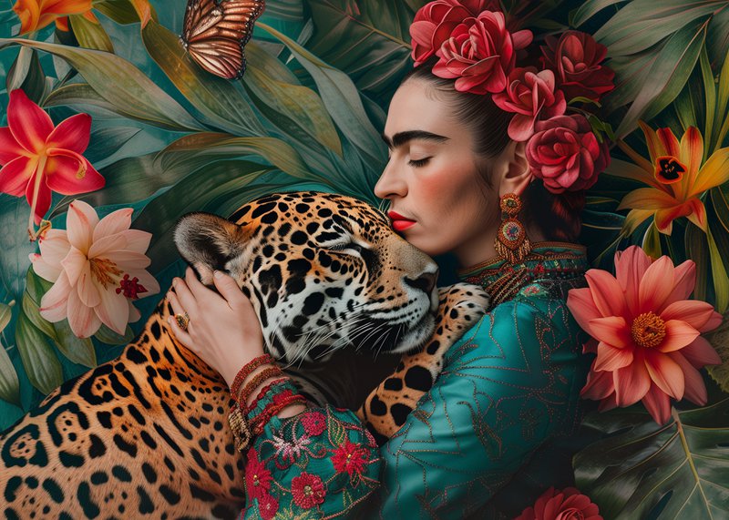 Frida Kahlo: Panther | Card Fripperies
