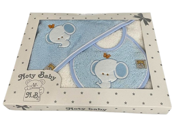 Ensemble de serviettes de bain avec capuche et bavoir