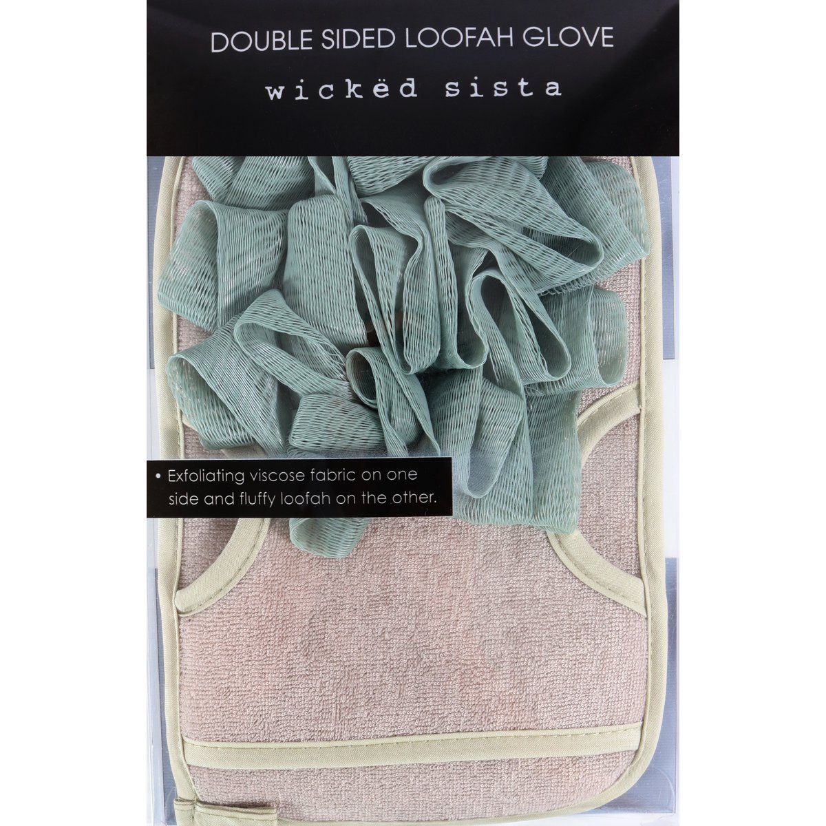 WS Double Sided Loofah Glove Sage