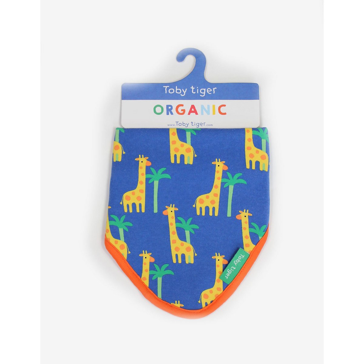 Organic cotton baby cloth with giraffe print
