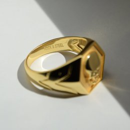 Ring SKULLE BAD BOY | 925 sølv | forgyldt