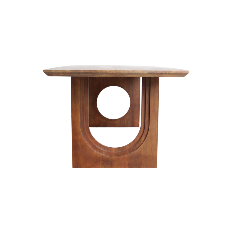 Esstisch aus abgeschrägtem Bullnose-Mangoholz