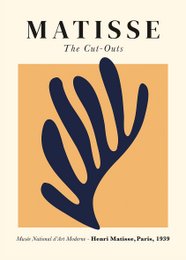 Poster Henri Matisse - No. 2 Leave On Yellow Background