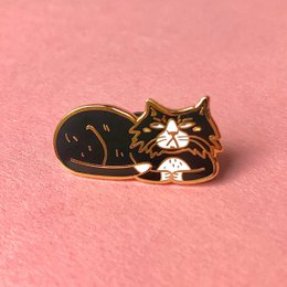Annoyed Cat Pin, hard enamel