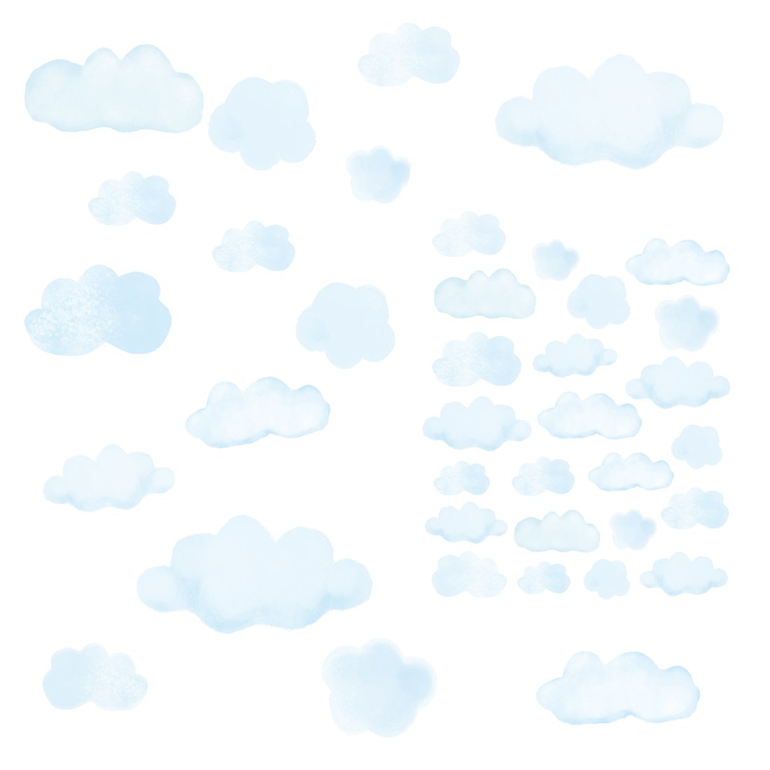 Wandaufkleber | Wolken blau