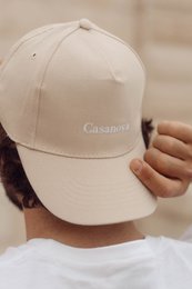 Casquette homme coton beige