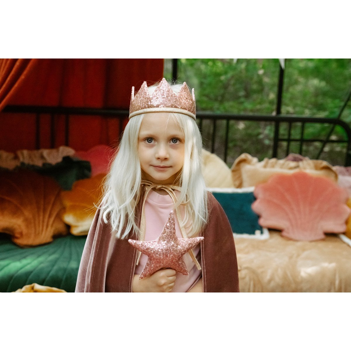 “Pink Sequins” Faire-tale Crown and Wand Magic Set