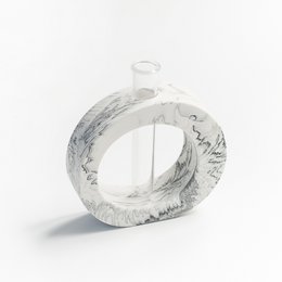 Jesmonit-Vase mit rundem Stiel, 12,5 cm