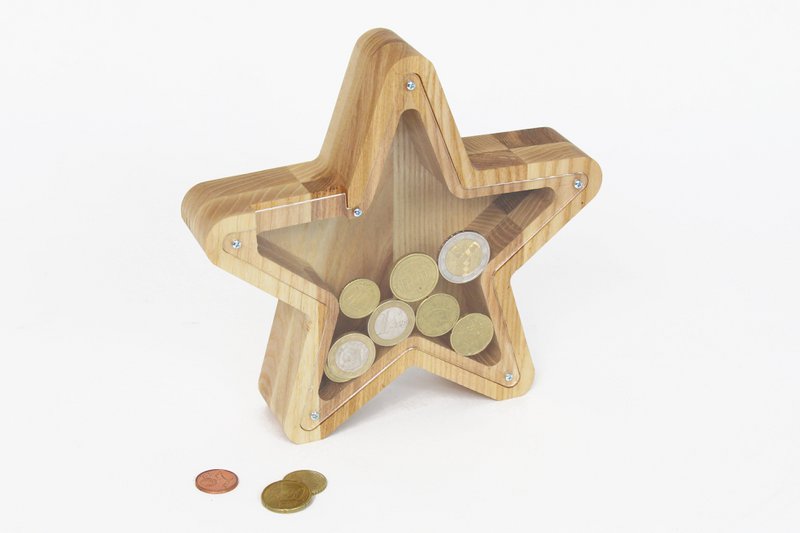 Spargris, Wooden Star sparegris