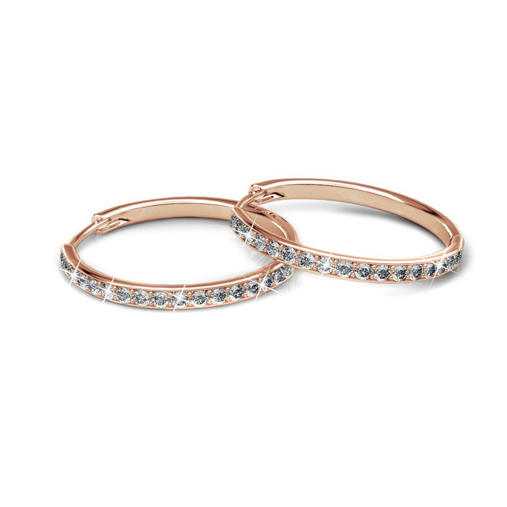 Schicke Ohrringe – Roségold und Kristall