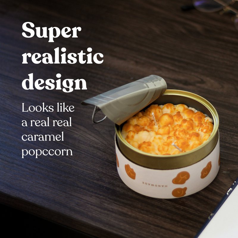 Karamel Popcorn Candle Can