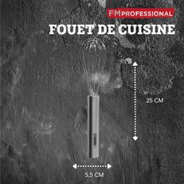 Stainless steel kitchen and pastry whisk 25 cm FM Professional
