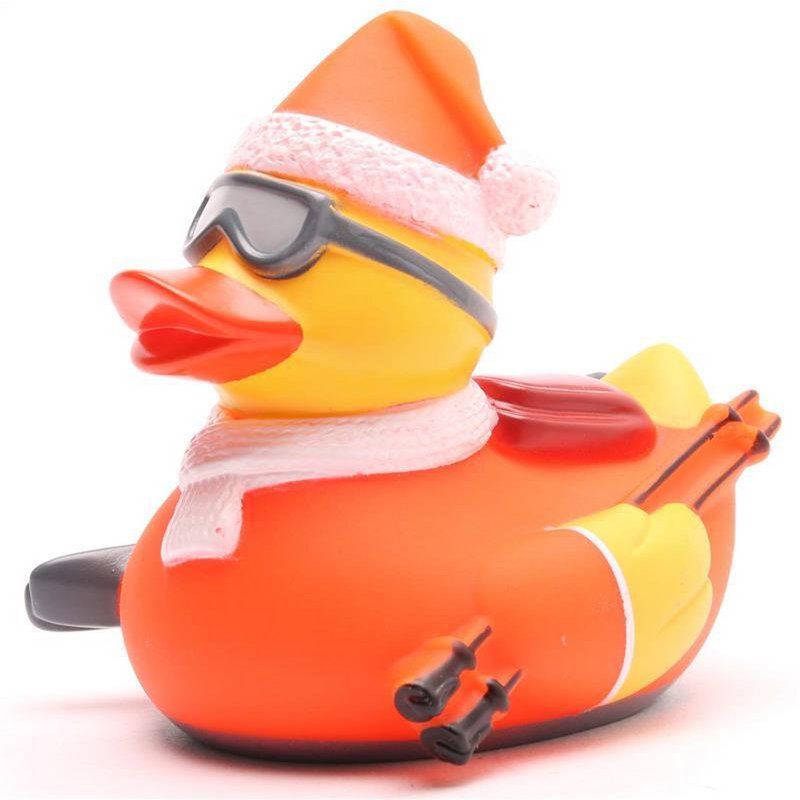 Rubber duck skier - white/red rubber duck