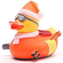 Rubber duck skier - white/red rubber duck