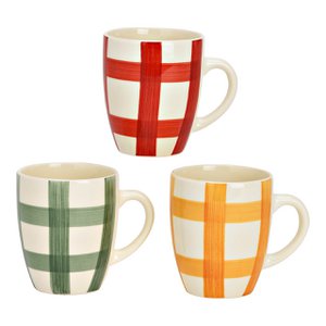 Caber geteisterd uit keramische, drievoudige, rood/groen/geel (b/h/t) 12x10x8cm 360 ml